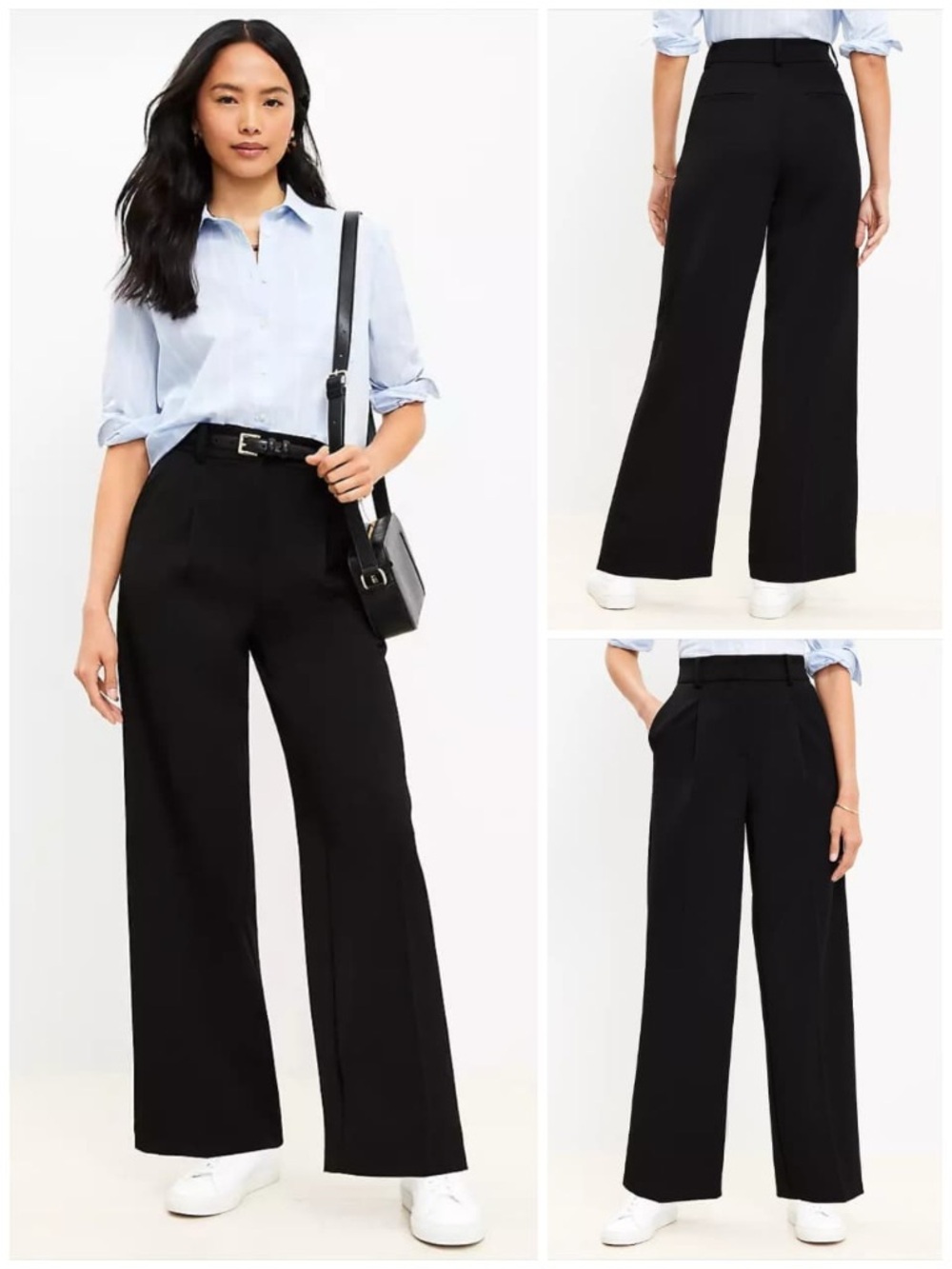 NWT Loft Peyton Trouser Pants in Bi-Stretch in Black